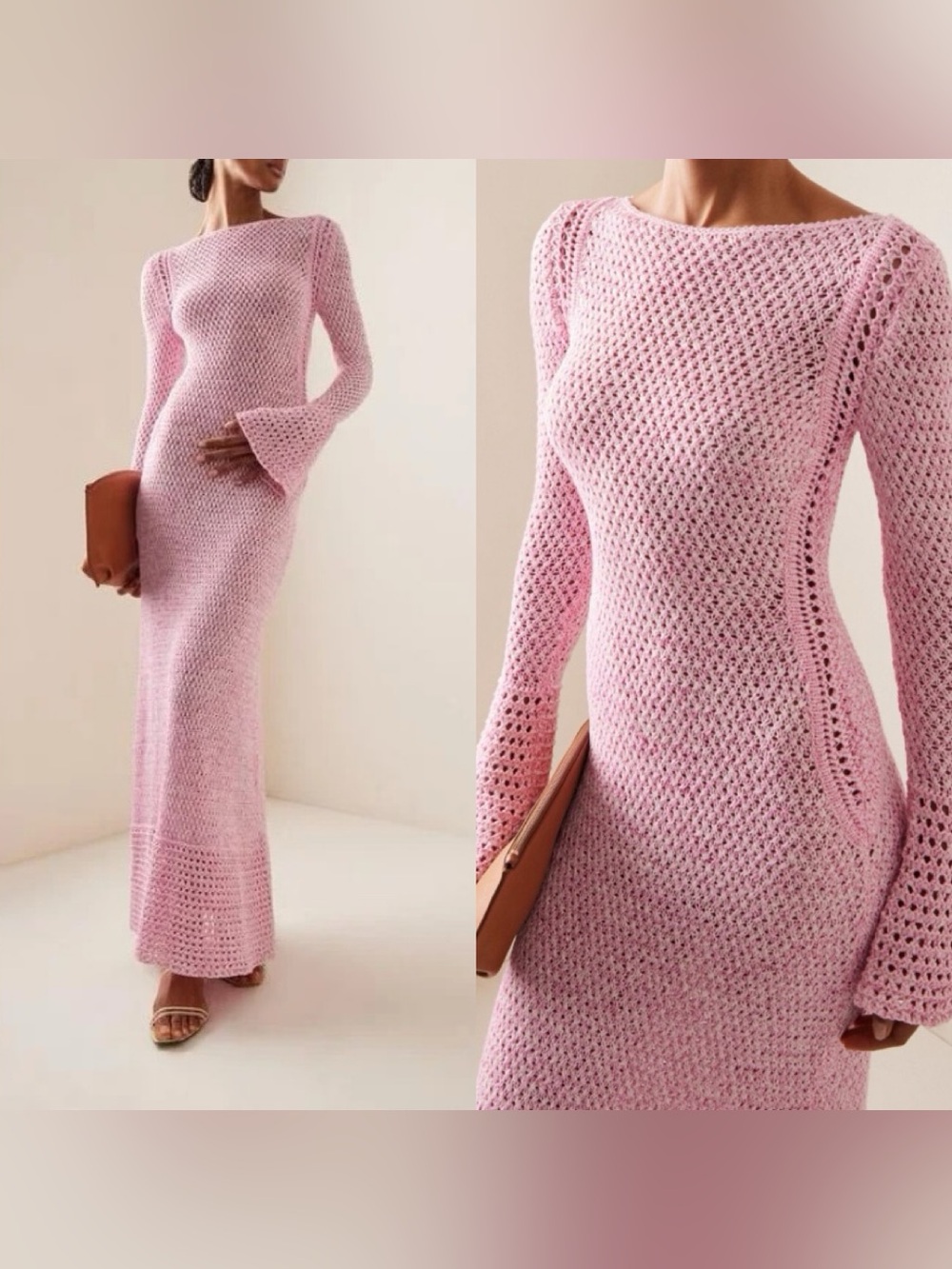 NWT Significant Other Una crochet Maxi Dress in Fuchsia